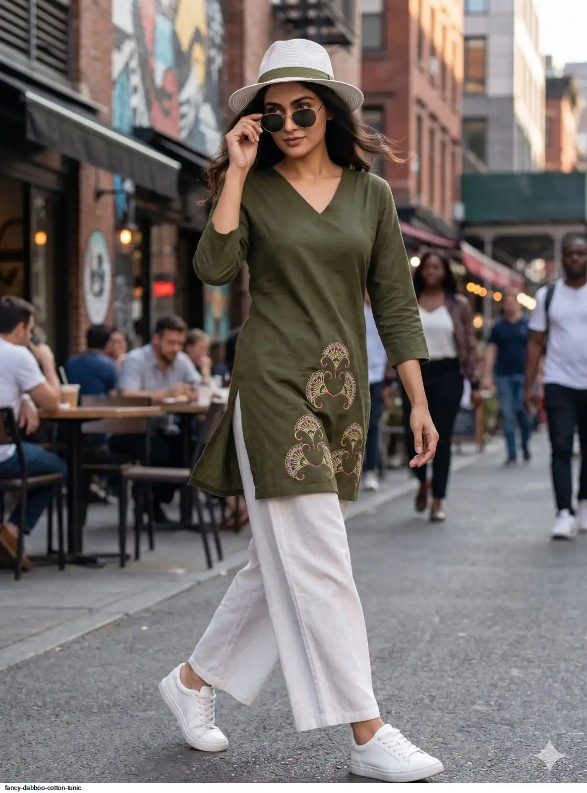 FANCY DABBOO COTTON TUNIC H
