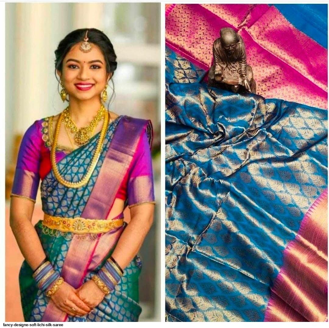 FANCY DESIGNE SOFT LICHI SILK SAREE