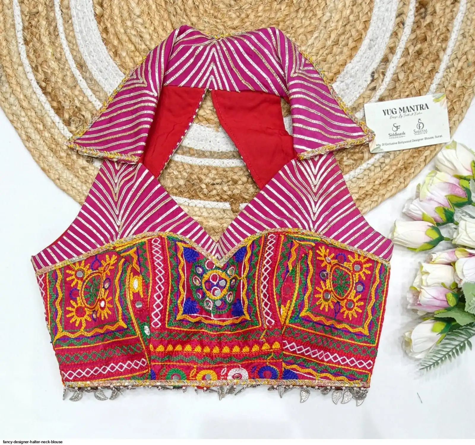 FANCY DESIGNER HALTER NECK BLOUSE E