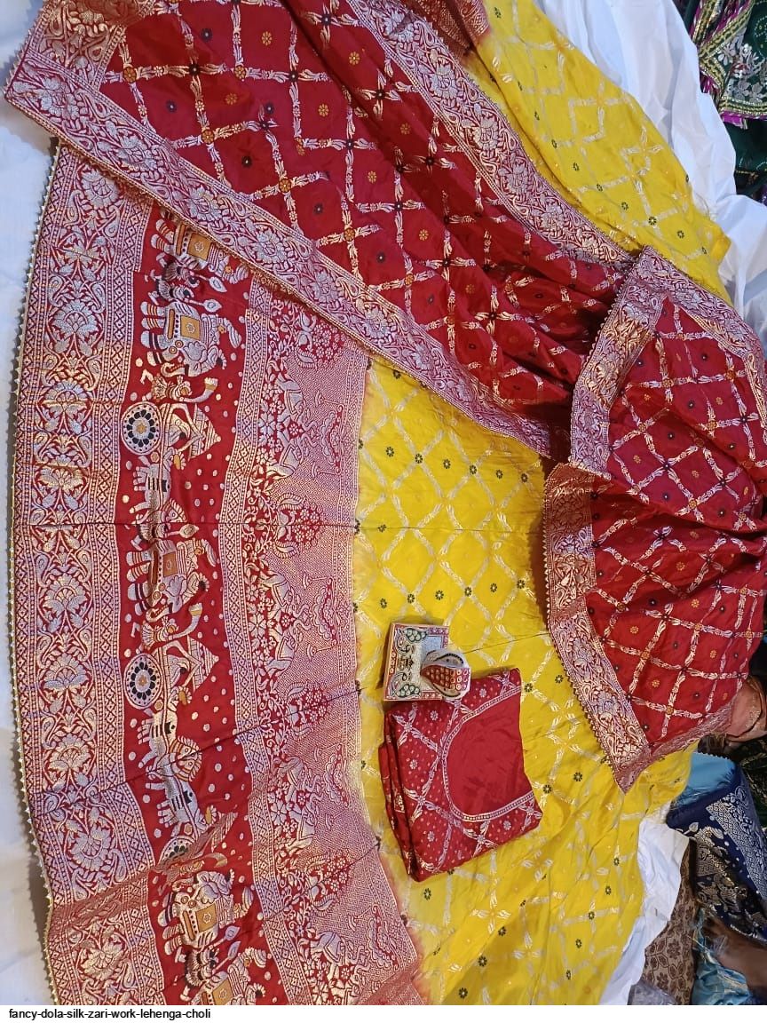 Rajasthani Traditional Bandhej With Heavy Gota With Color Dots Jaipuri  Lehenga | eBay