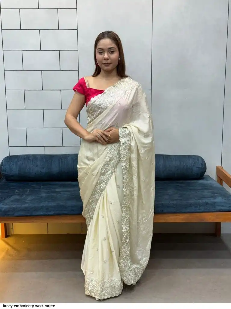 FANCY EMBROIDERY WORK SAREE A