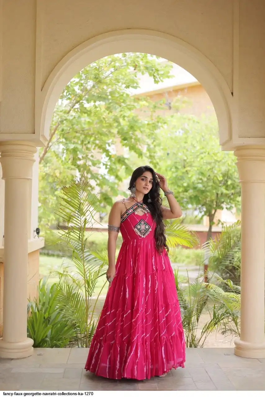 FANCY FAUX GEORGETTE NAVRATRI COLLECTIONS KA 1270 A