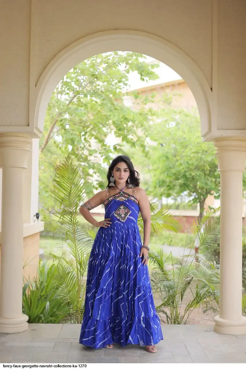 FANCY FAUX GEORGETTE NAVRATRI COLLECTIONS KA 1270 C