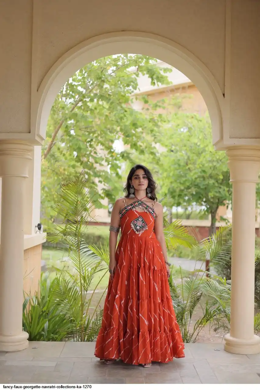 FANCY FAUX GEORGETTE NAVRATRI COLLECTIONS KA 1270 D
