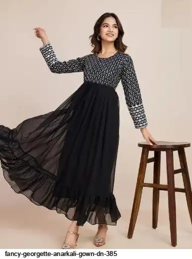 FANCY GEORGETTE ANARKALI GOWN DN 385 B