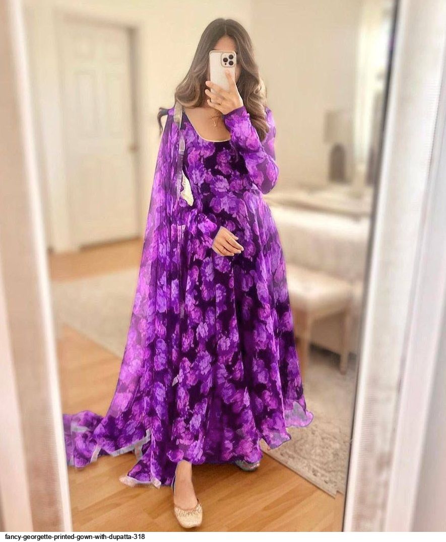 Buy PANGHAT COLLECTION Women Purple Viscose Rayon Gown Dress (Xxl