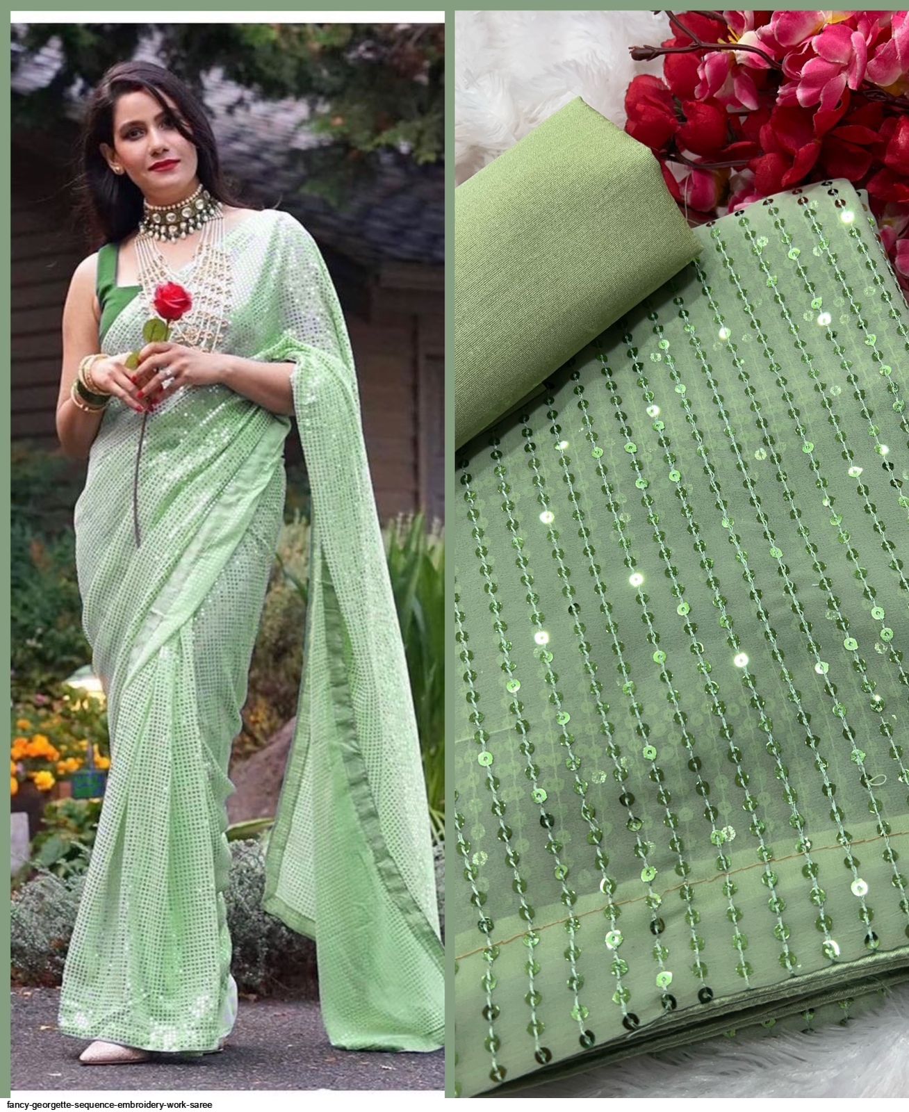 Buy Sangeet Wear Red Fancy Silk Embroidery Work Saree Online