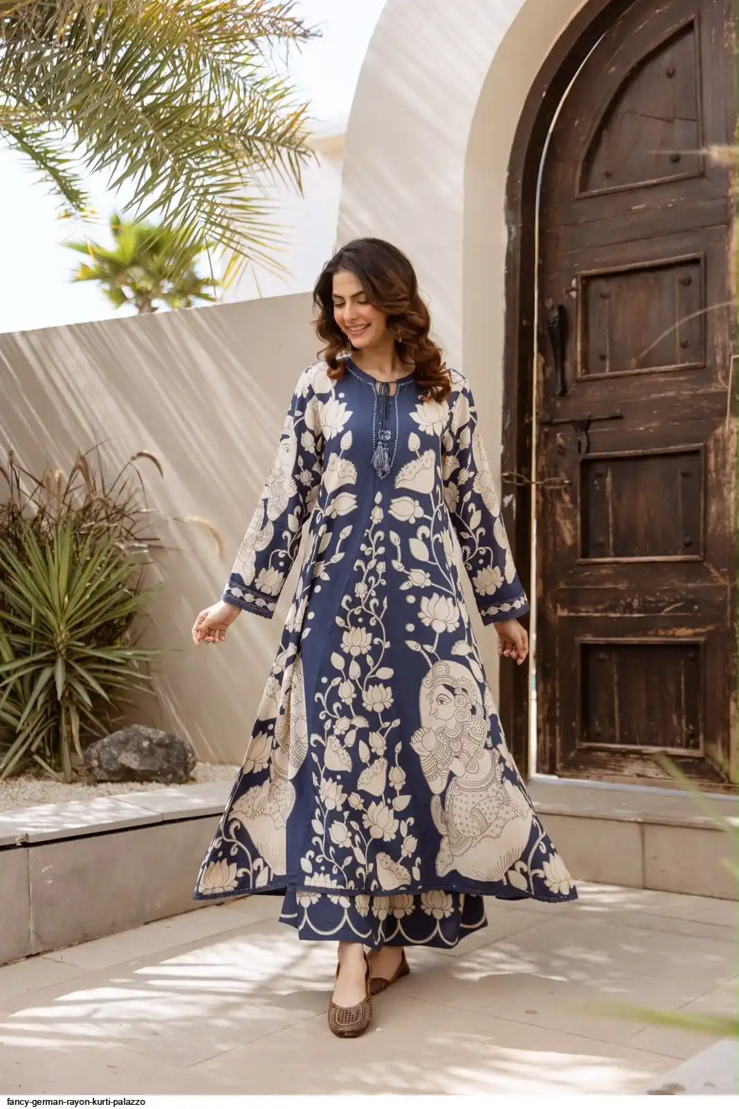 FANCY GERMAN RAYON KURTI PALAZZO A