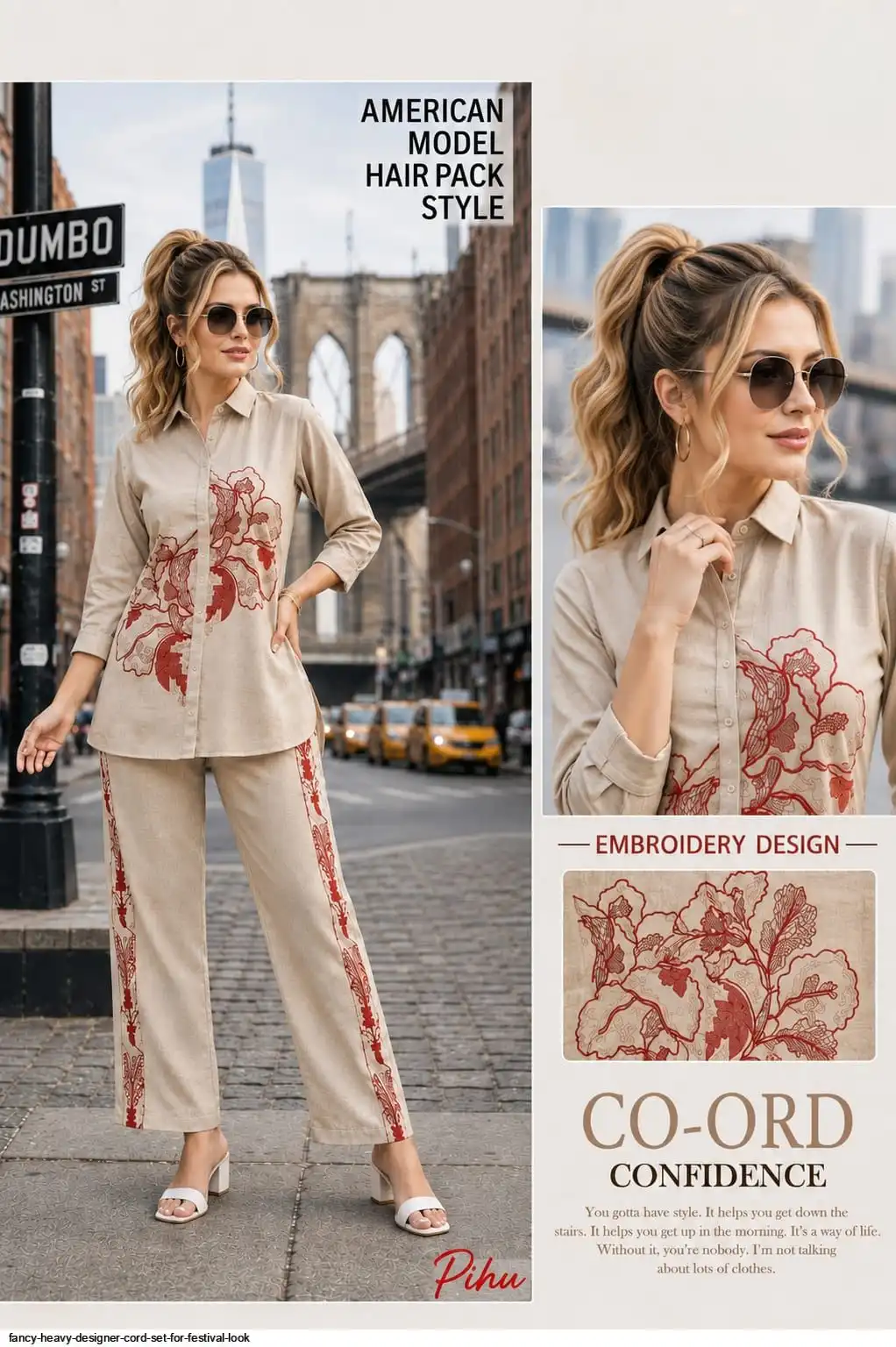 FANCY HEAVY DESIGNER CORD SET FOR FESTIVAL LOOK D