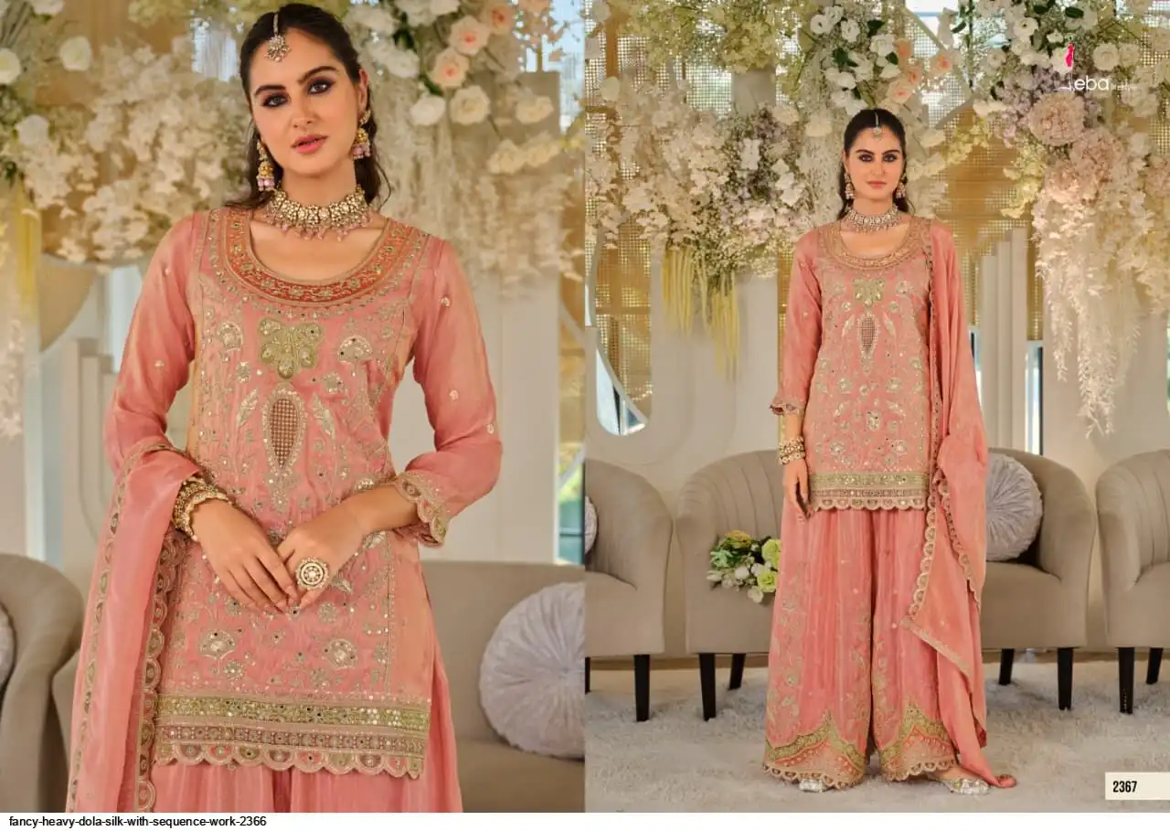 FANCY HEAVY DOLA SILK WITH SEQUENCE WORK 2367
