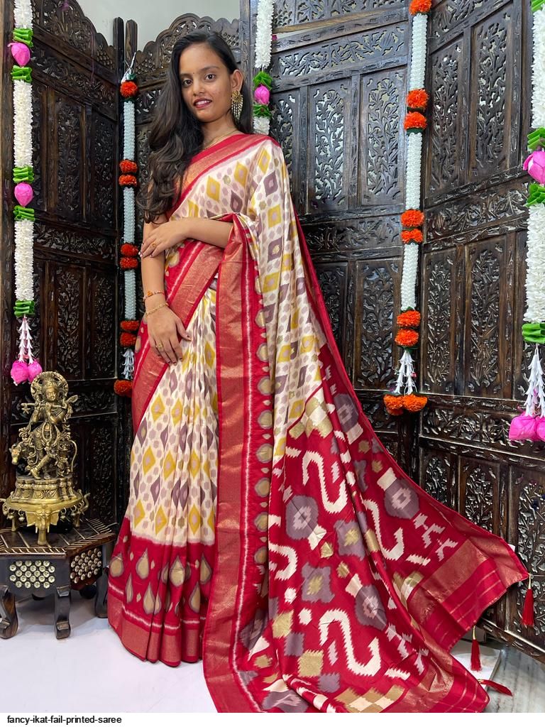 Shop online for Sambalpuri Ikat Printed Saree - UP0005 sourced from and  marketed by Odisha E Store