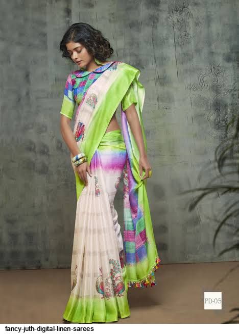 Sangam Rithika Fancy Linen Saree Collection Wholesale