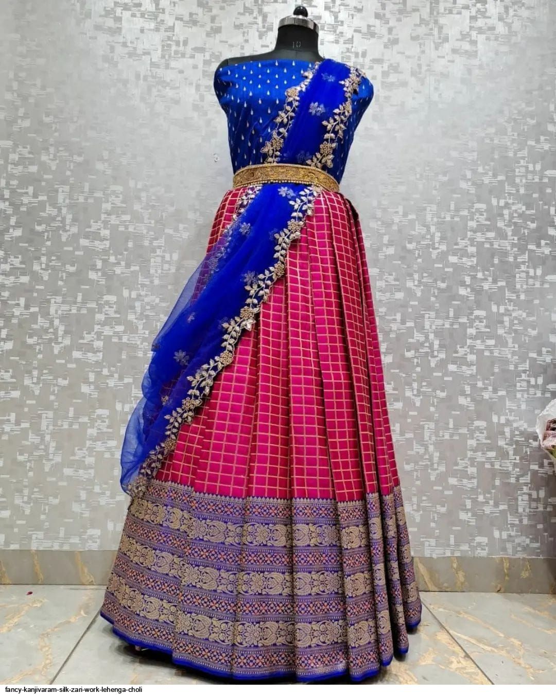 Navy Embroidered Blouse And Cutwork Belt Lehenga With Dupatta | Payal  Singhal – KYNAH