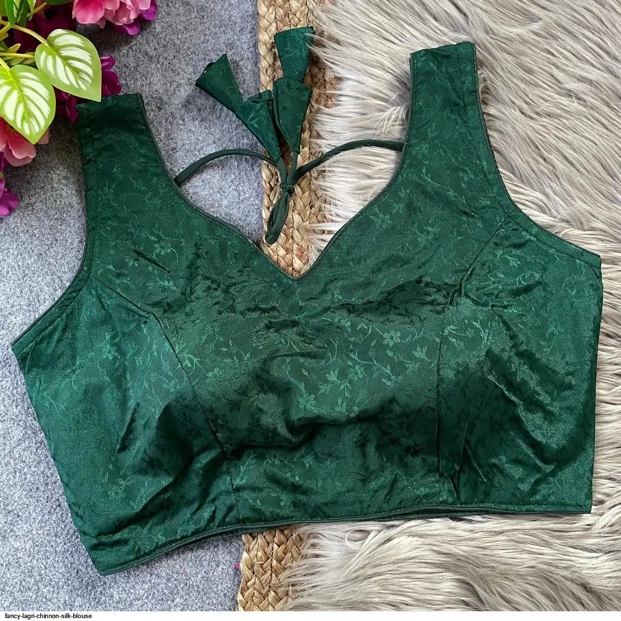 LAGRI FANCY CHINNON SILK BLOUSE J