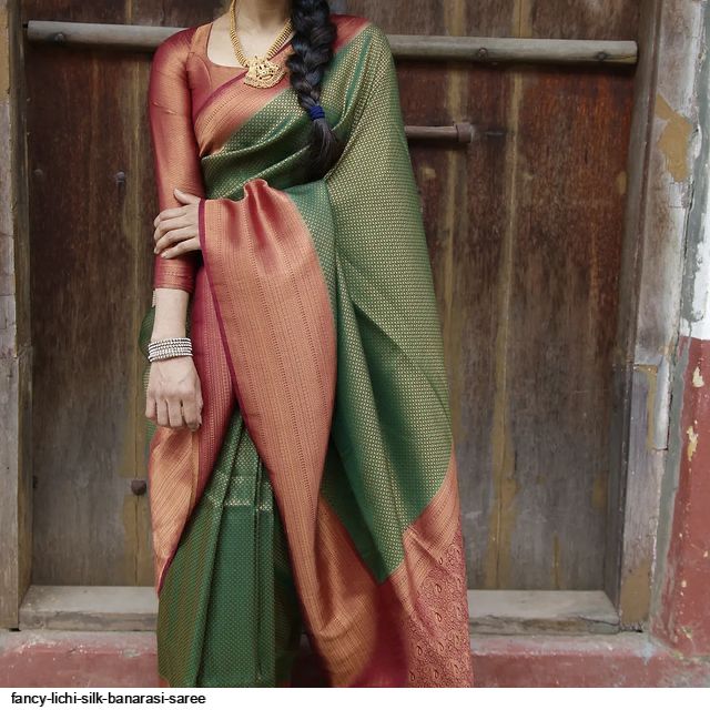 FANCY LICHI SILK BANARASI SAREE