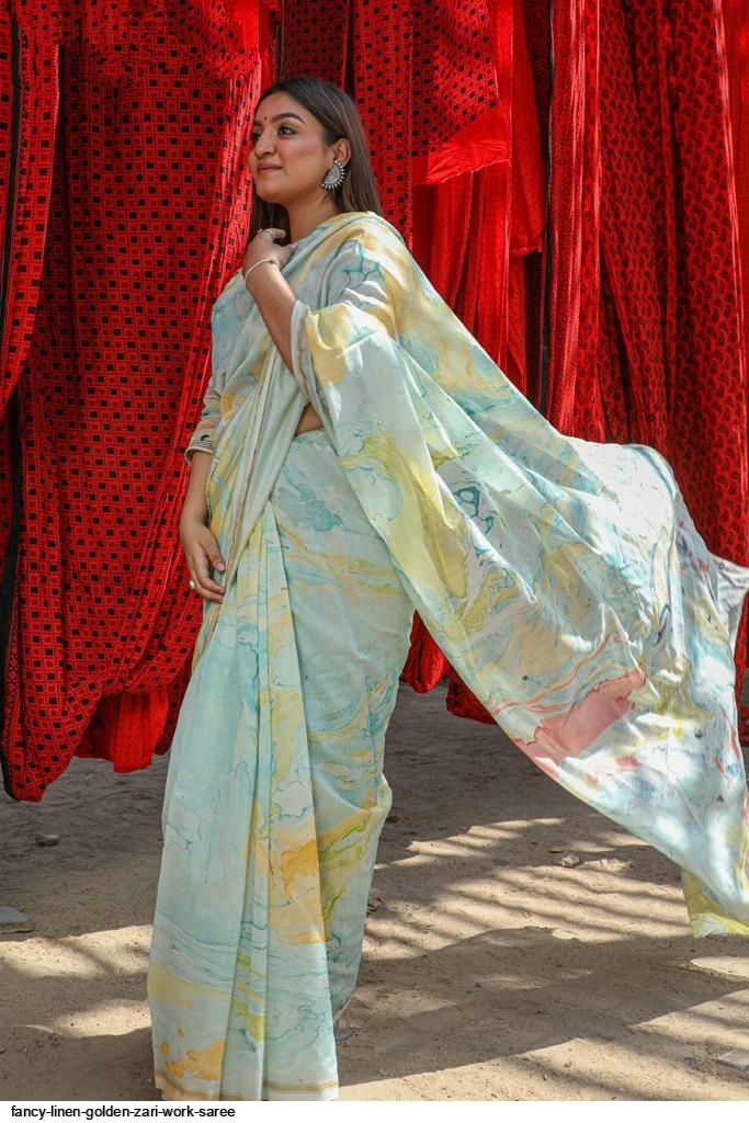 Black Golden Zari Weaving Work Soft Silk Saree