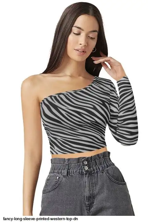FANCY LONG SLEEVE PRINTED WESTERN TOP DN A
