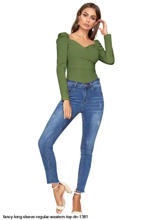 FANCY LONG SLEEVE REGULAR WESTERN TOP DN 1381 B