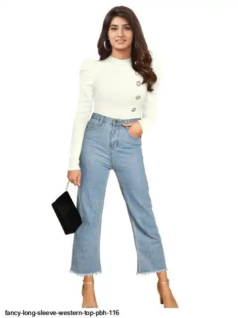 FANCY LONG SLEEVE WESTERN TOP PBH 116 C