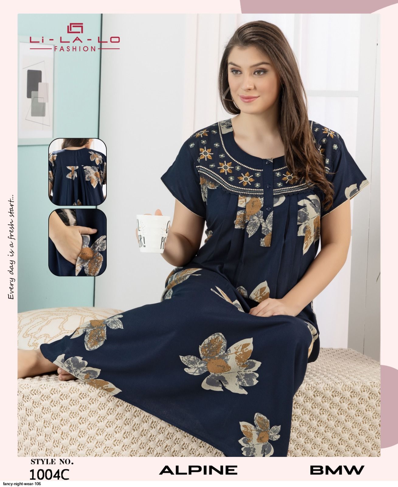 knee length dresses for ladies LogoLuxe Night Gown – Fancy Homebody