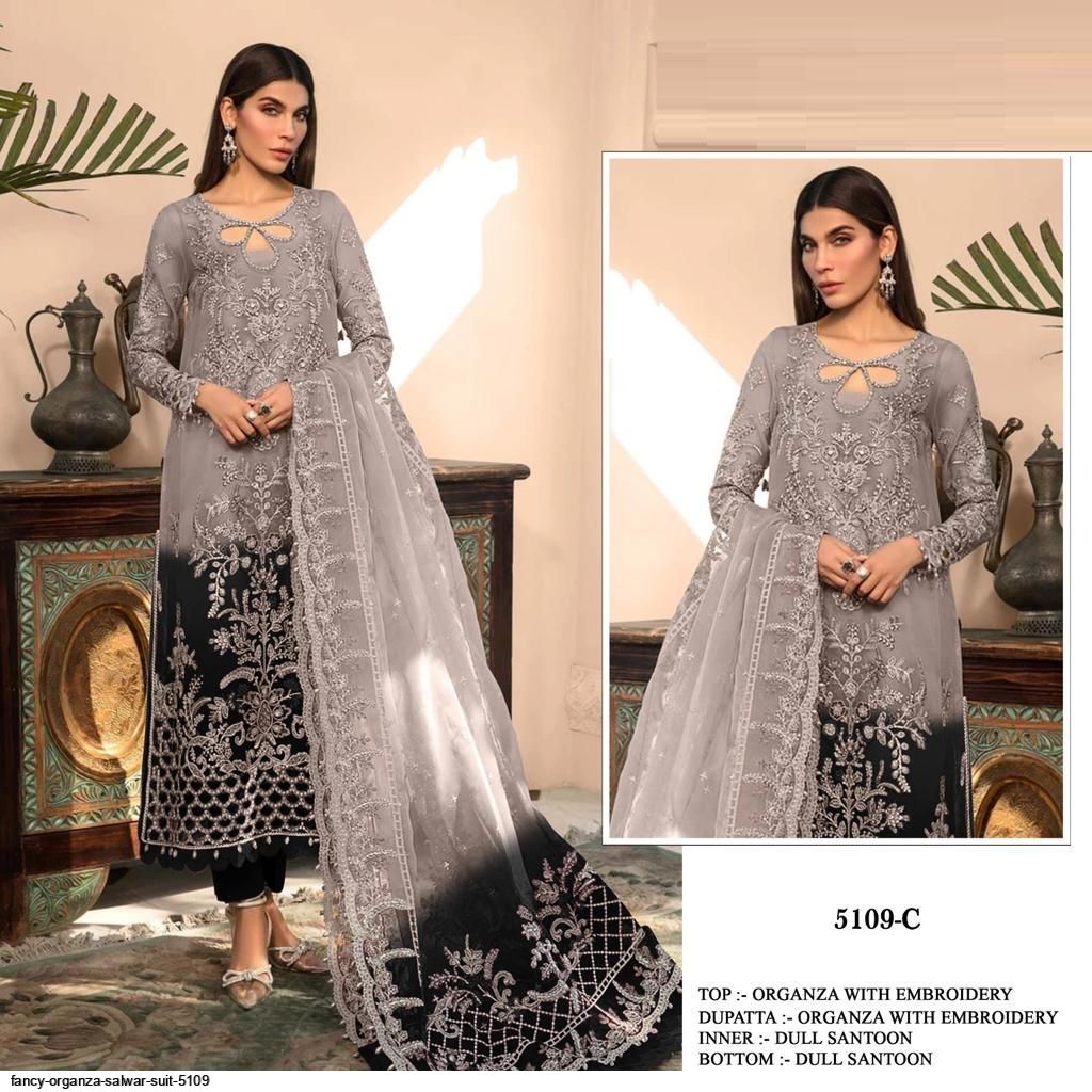 FANCY ORGANZA SALWAR SUIT 5109