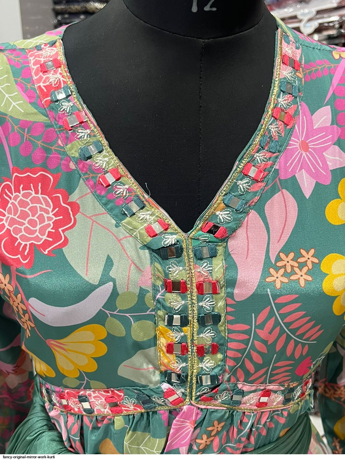Fancy Work fancy ORIGINAL MIRROR WORK kurti