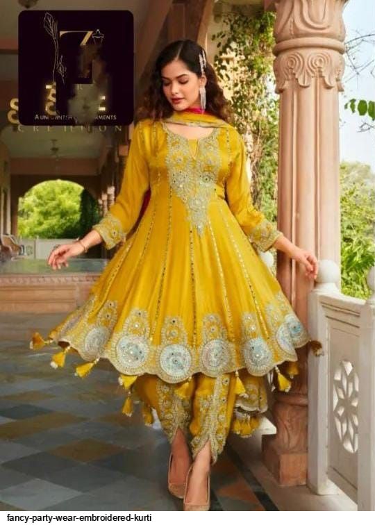 Party wear embroidered kurtis best sale