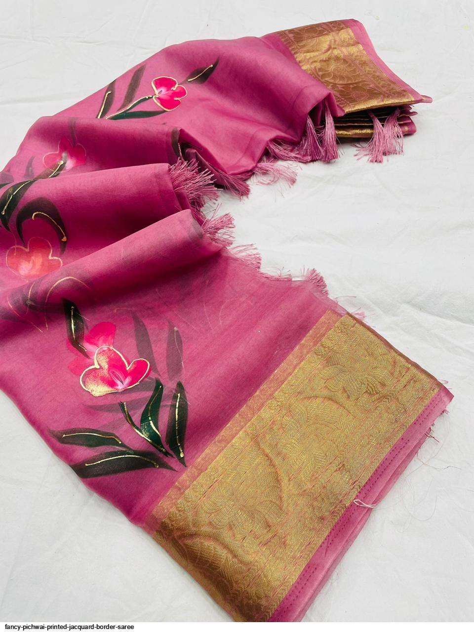 SAREES❣️ Pure Modal Silk Kalamkari Print With lagdi patta, Cow print &  Nakshi Pallu design… | Instagram