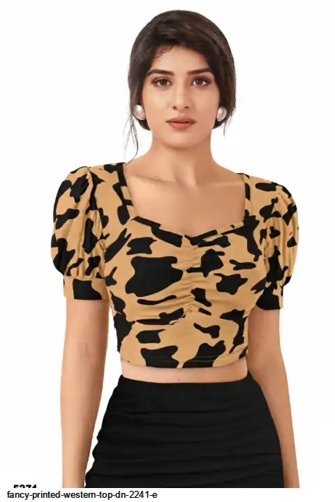 FANCY PRINTED WESTERN TOP DN 5271 C