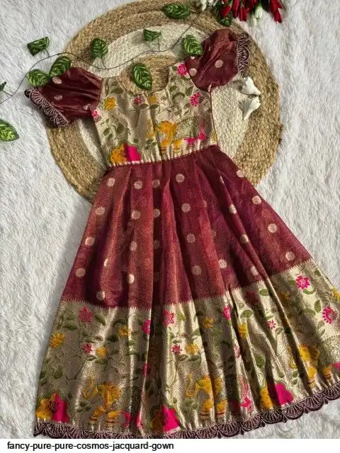 FANCY PURE PURE COSMOS JACQUARD GOWN A