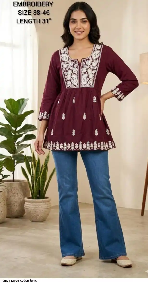 FANCY RAYON COTTON TUNIC 5