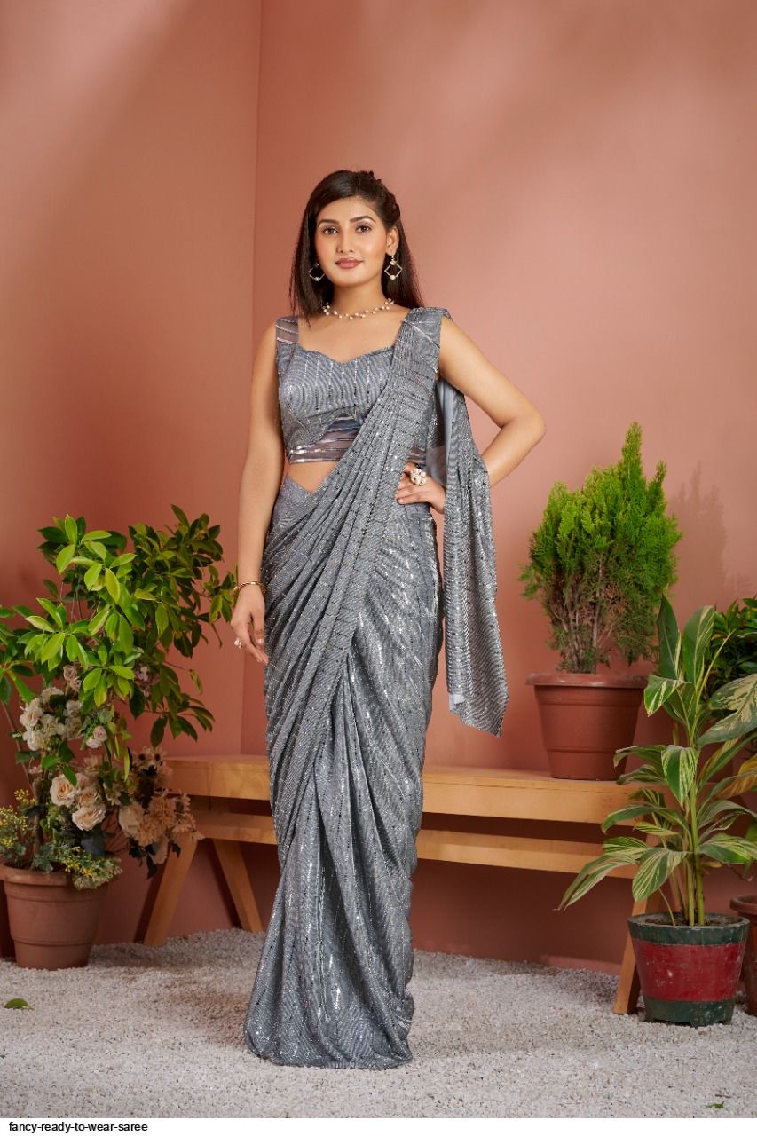 Latest designer ready hot sale to wear saree