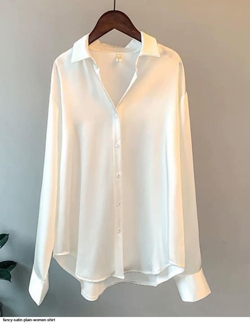 FANCY SATIN PLAIN WOMEN SHIRT