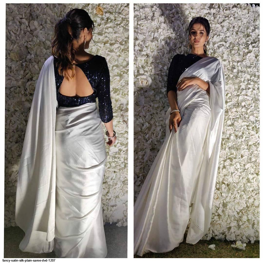 Fancy Plain Saree at Rs 360/piece | Plain Saree in Surat | ID: 15108718288