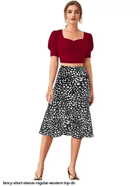 FANCY SHORT SLEEVE REGULAR WESTERN TOP DN A