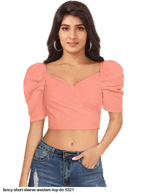 FANCY SHORT SLEEVE WESTERN TOP DN 5321 B