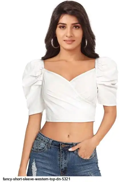 FANCY SHORT SLEEVE WESTERN TOP DN 5321 D