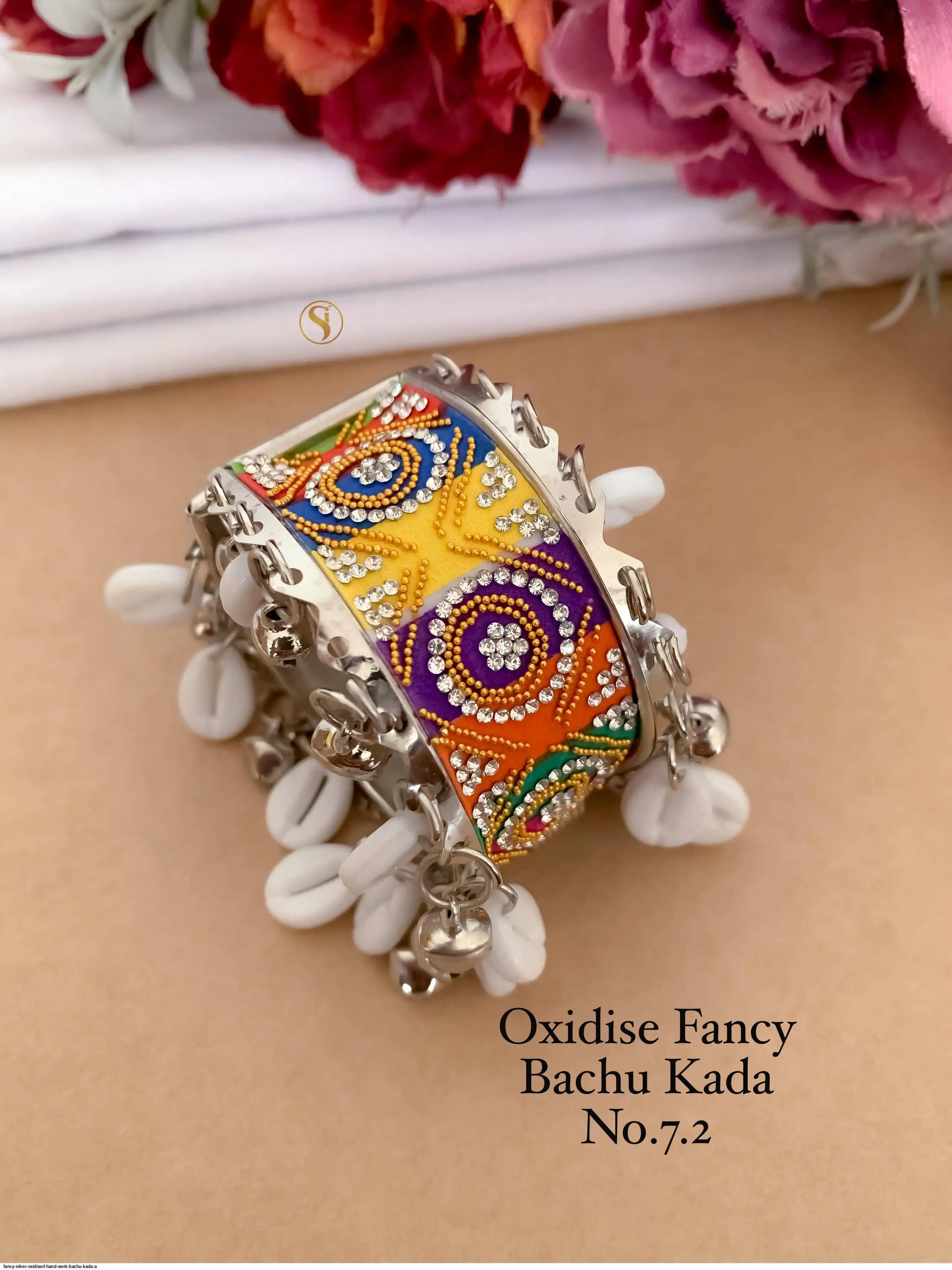 FANCY SILVER OXIDISED HAND WORK BACHU KADA A