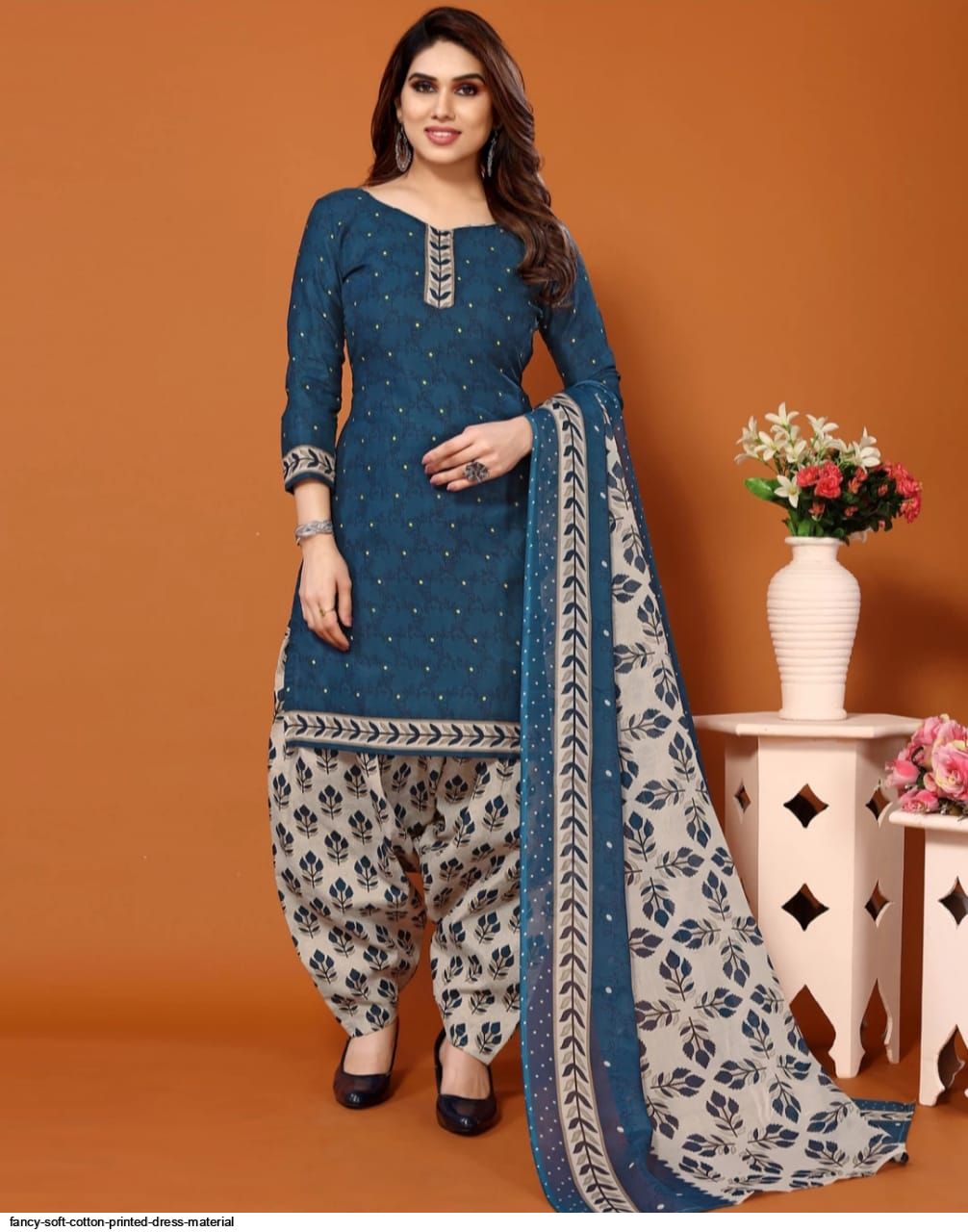 FANCY SOFT COTTON PRINTED DRESS MATERIAL