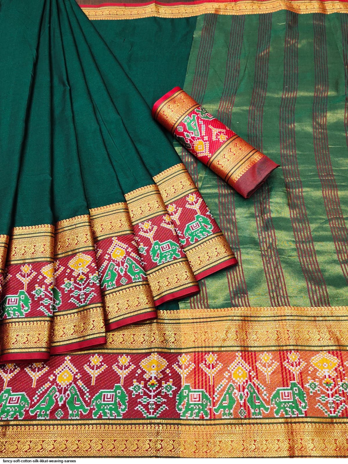 ikkat cotton silk sarees
