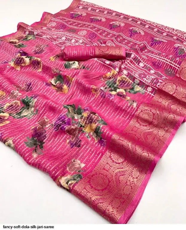 FANCY SOFT DOLA SILK JARI SAREE