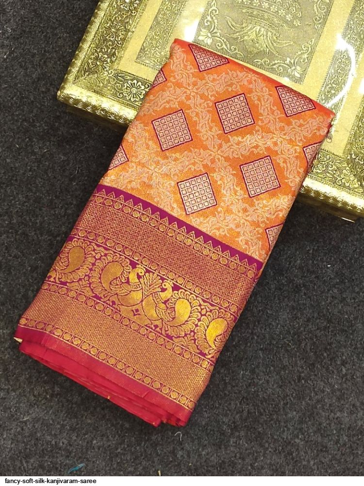 Coffee Colour Wedding Look Banarasi Soft Silk Kanjivaram Saree at  Rs.549/Piece in surat offer by Esomic Export