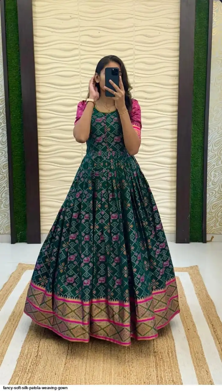 FANCY SOFT SILK PATOLA WEAVING GOWN C