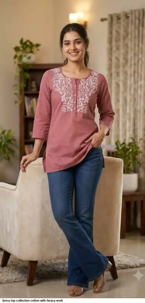 Fancy Top Collection Cotton With Heavy Work
