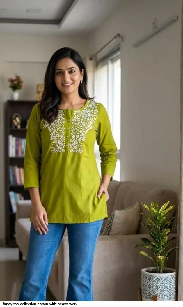 Fancy Top Collection Cotton With Heavy Work