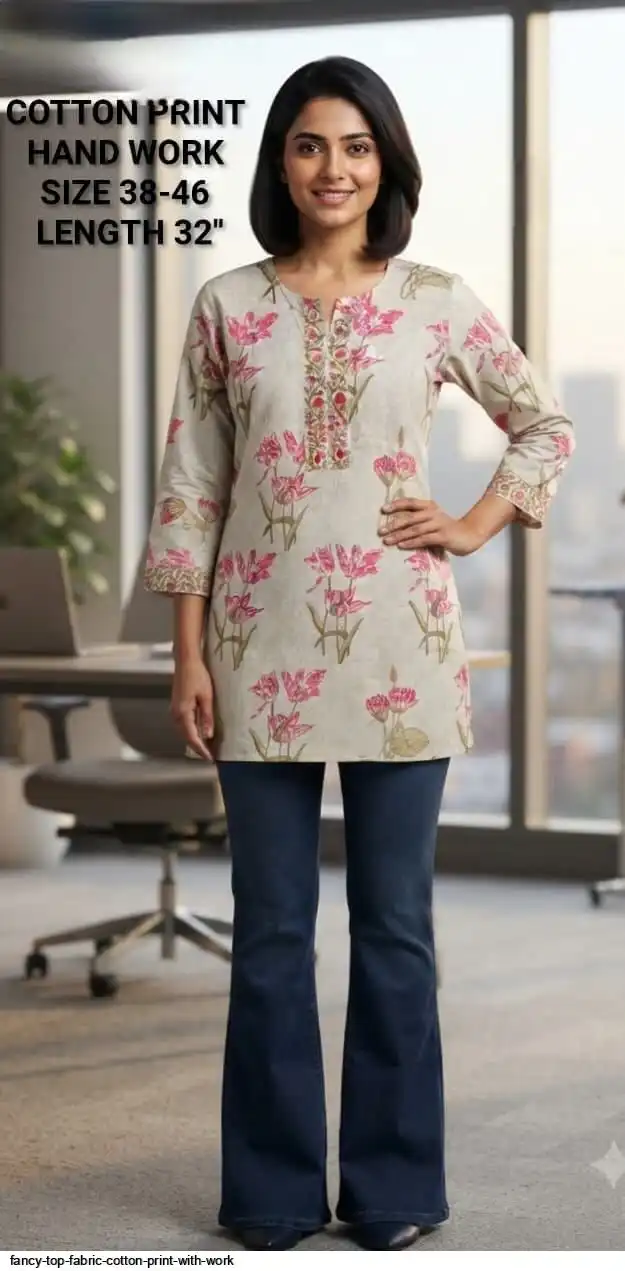 FANCY TOP FABRIC COTTON PRINT WITH WORK 20
