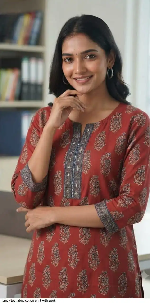 FANCY TOP FABRIC COTTON PRINT WITH WORK 28