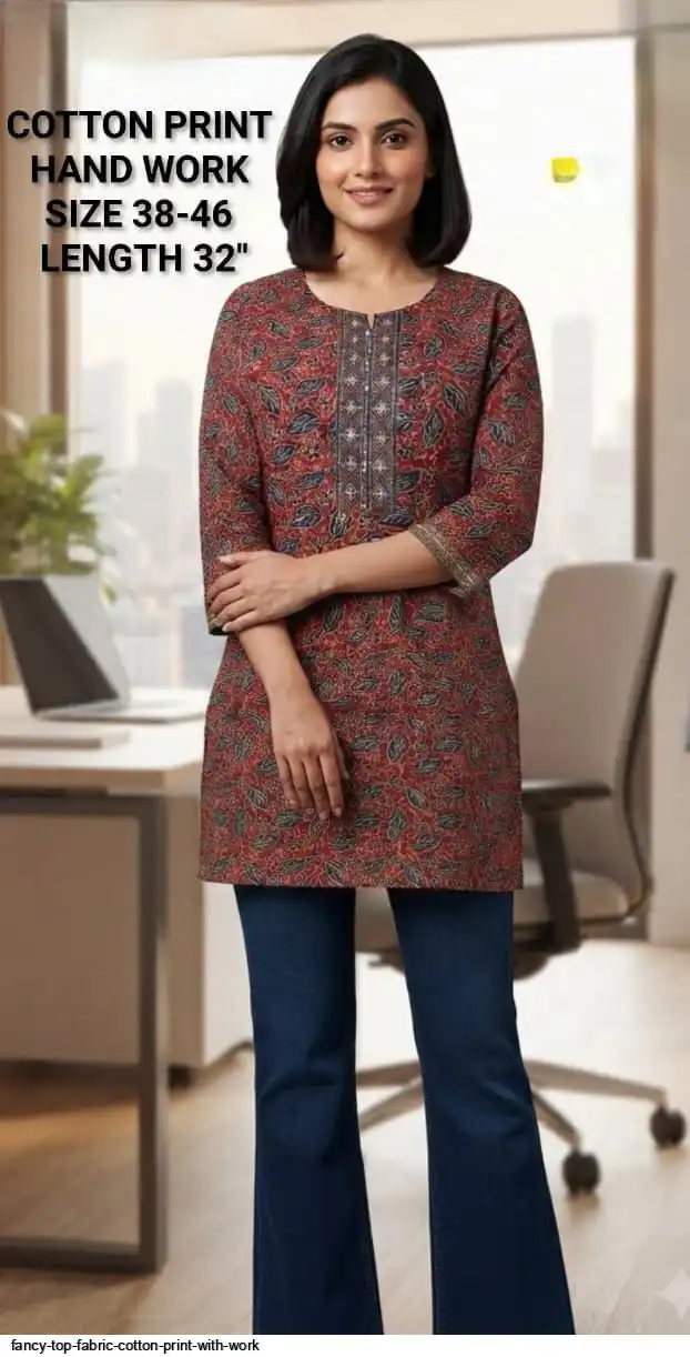 FANCY TOP FABRIC COTTON PRINT WITH WORK 29