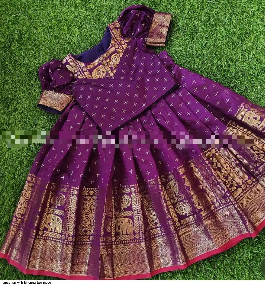 FANCY TOP WITH LEHENGA TWO PIECE B