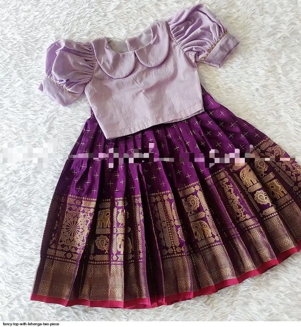 FANCY TOP WITH LEHENGA TWO PIECE C